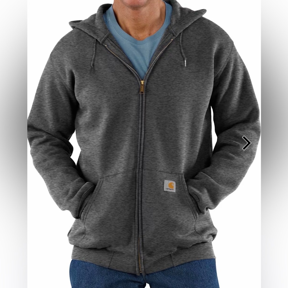 Carhartt Men's‎ Midweight Original Fit Full-Zip Hooded Gray Sweatshirt Sz 4XL